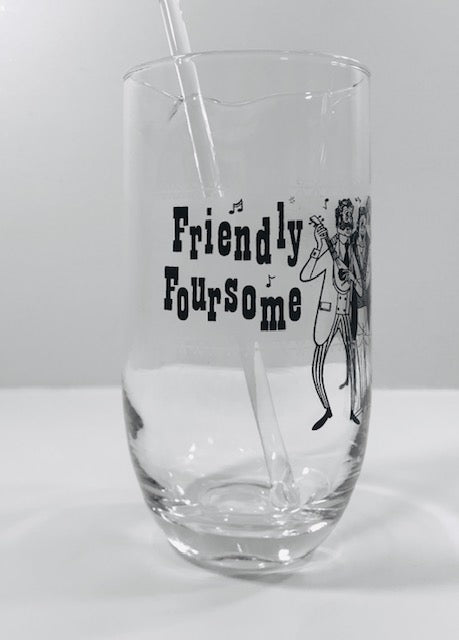 Mid-Century Friendly Foursome Martini Pitcher and Stir