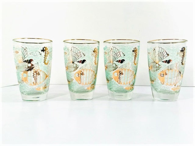 Libbey Mid-Century Marine Life Glasses (Set of 4)